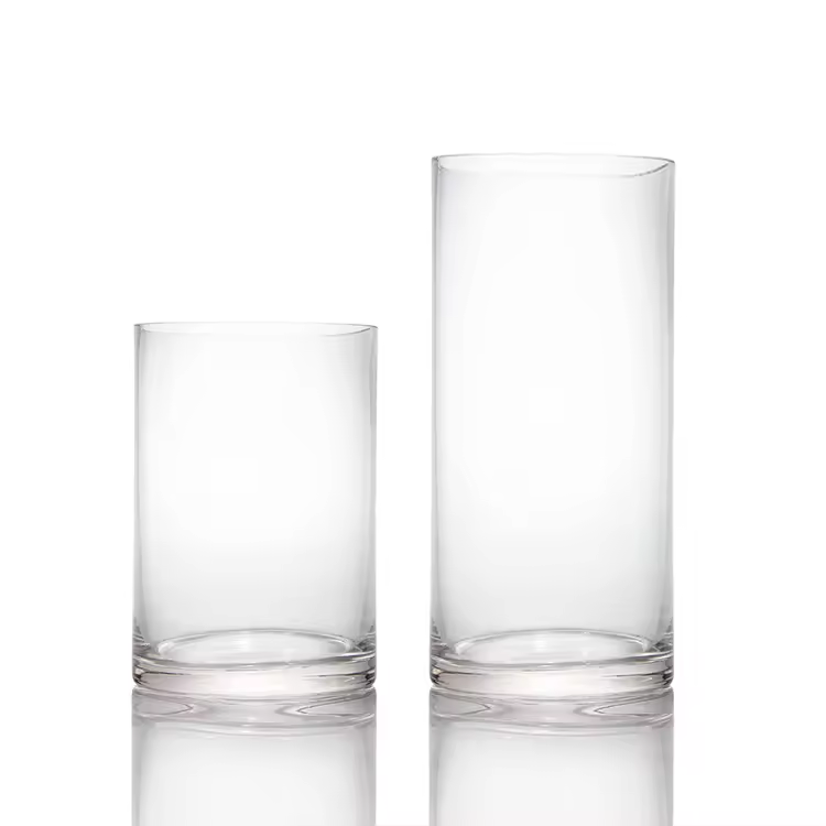 Ready To Ship High Borosilicate Cheap Cylinder Tube Clear Glass Vase Transitional Style