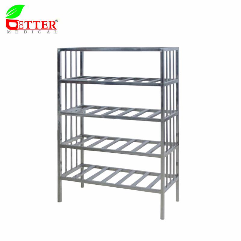Medical Products Hospital Stainless Steel Goods Rack with 4 Shevles