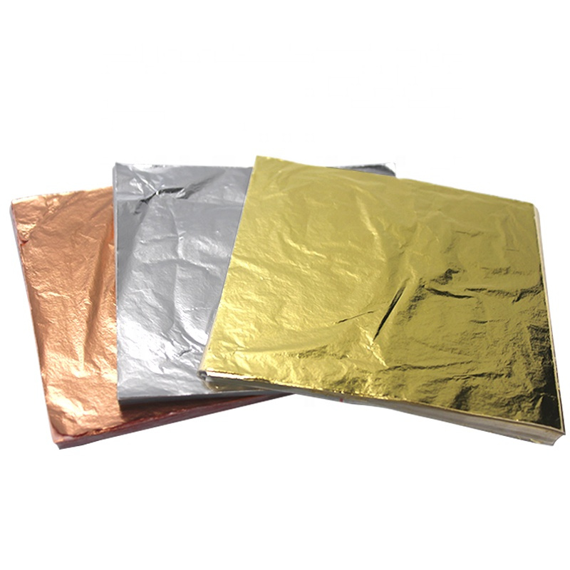 China Private Label Copper Gold Leaf Imitation Gold Leaf Sheets for Art Crafts Furniture Ceiling Decoration