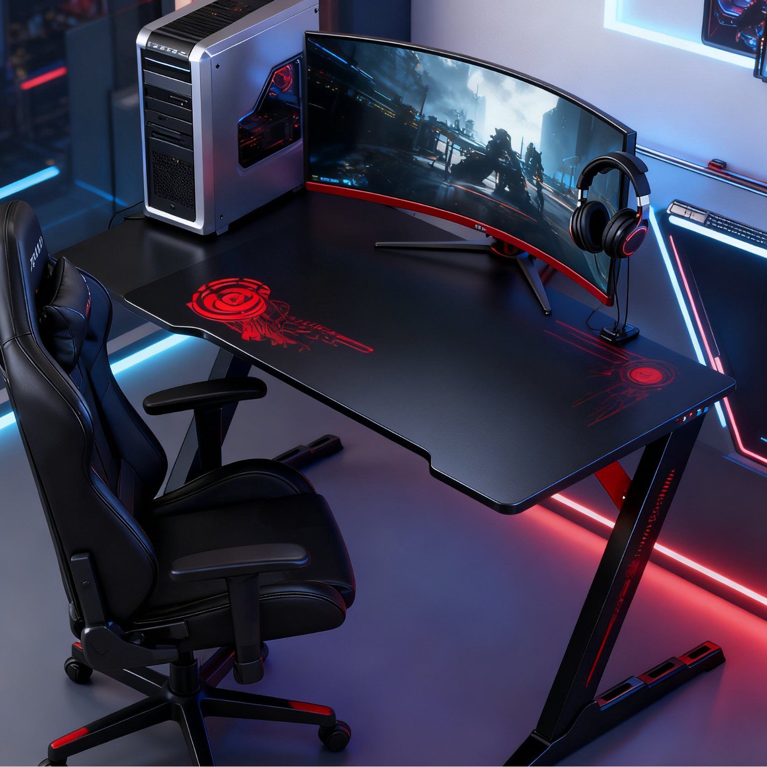 Factory Modern Style Office Table High Quality Best Price MDF Gaming Desk for Home & Office Gaming Table