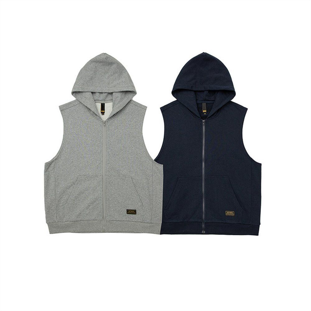 Men's Workout Hooded Tank Tops Bodybuilding Muscle Sleeveless Gym Hoodies