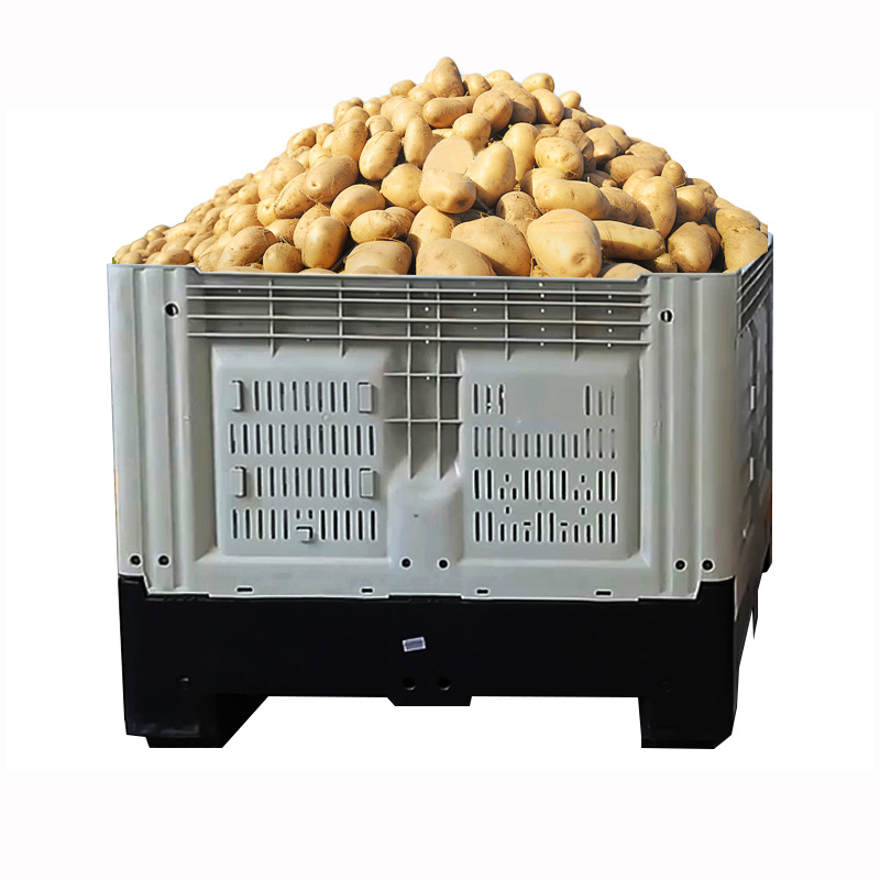 Heavy Duty Industrial Bin HDPE Stackable Large Foldable Collapsible Plastic Pallet Crate