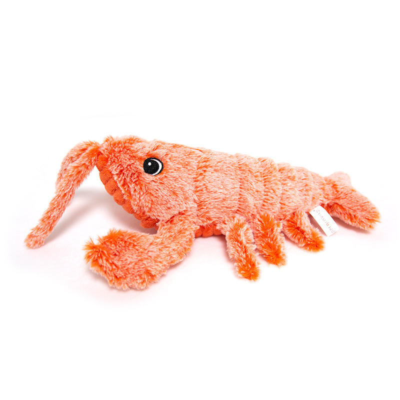 Gravity Jumping Shrimp Cat Toy Plush Sound Whale Shark Lobster Yourself Hi Amuse Amuse Cat USB Electric Pet Toy