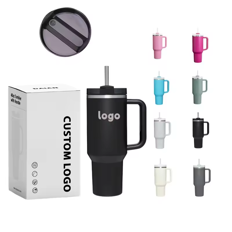 Hot Sale 40 Oz Adventure Tumbler With Handle And Straw Vacuum Reusable Travel Mug New Design In Stock