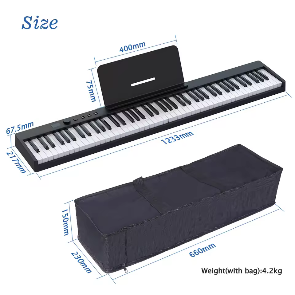 2024 Konix New Products Latest Piano Electronic Organ Foldable Easy To Carry Light Weight Suitable For Beginners And Students