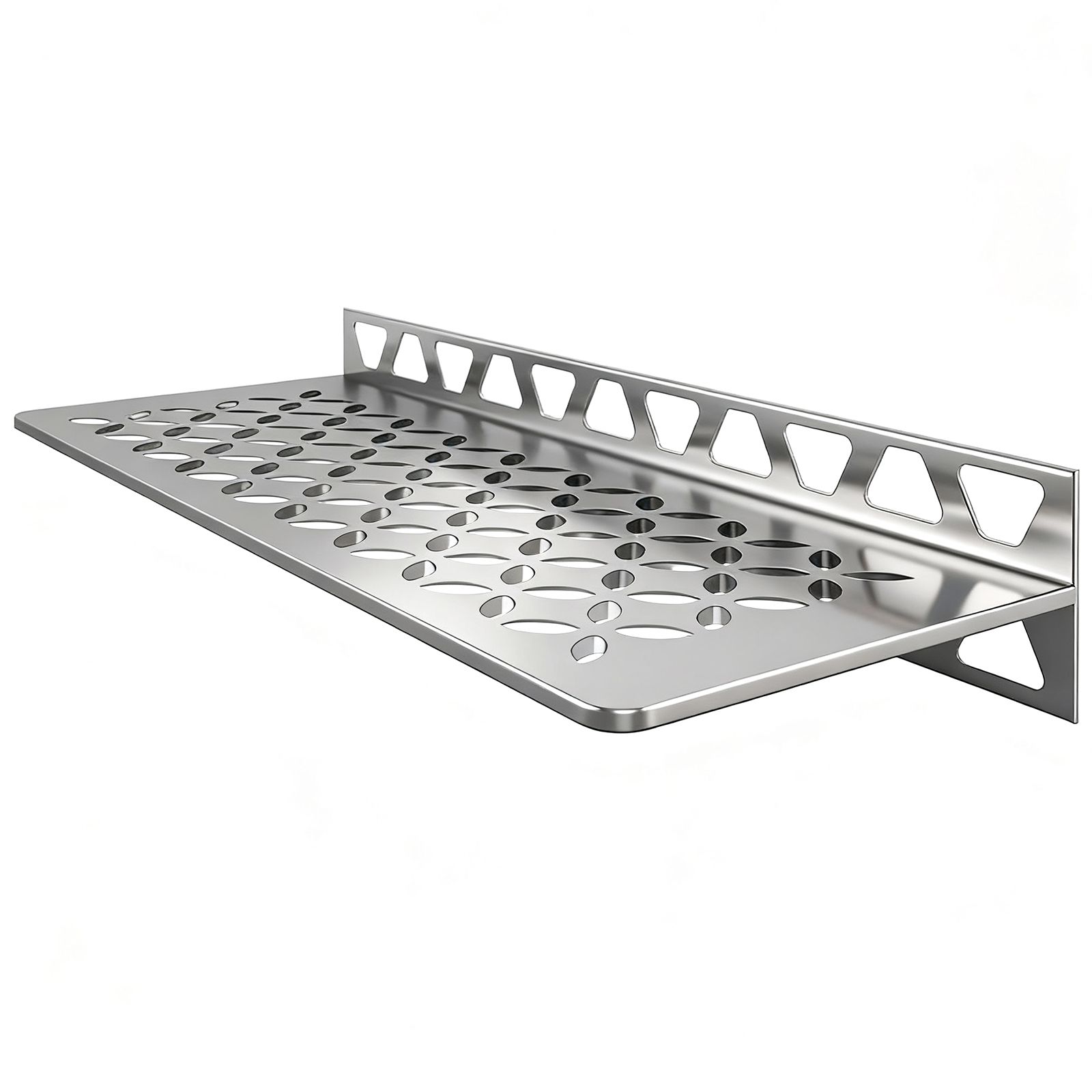 Factory Comston Bathroom Accessories Shower Rack Without Drilling Stainless Steel Metal Corner Shelf Made-in China Price