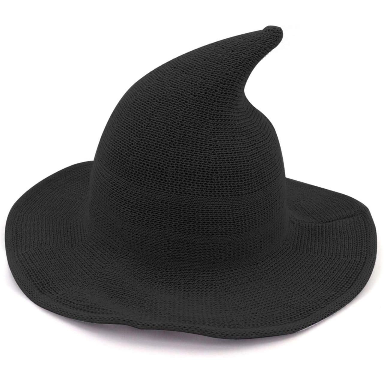 Hot Sale Halloween Wide Brim Bucket Hat Cosplay Magical Knitted Witch Festival Party Beanies Cap