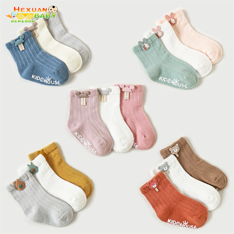 New Children Socks Popular Style Cute Fall and Autumn Style Baby Socks Breathable Pure Cotton Kids Socks