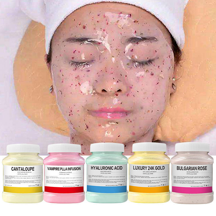 350g 24k Gold Hydrating Rose Petal Crystal Jelly Soft Face & Body Mask With Herbal Ingredients Dropshipping Available