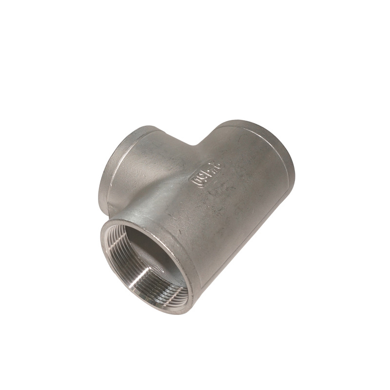 Stainless Steel Female Pipe Fitting Casting Equal Tee for Fire Piping System, Air, Oil, Water Supply