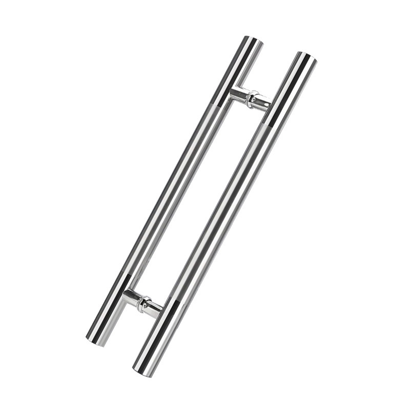 Modern Minimalist Glass Door Round Pipestainless Steel H-Shaped Glass Door Handle