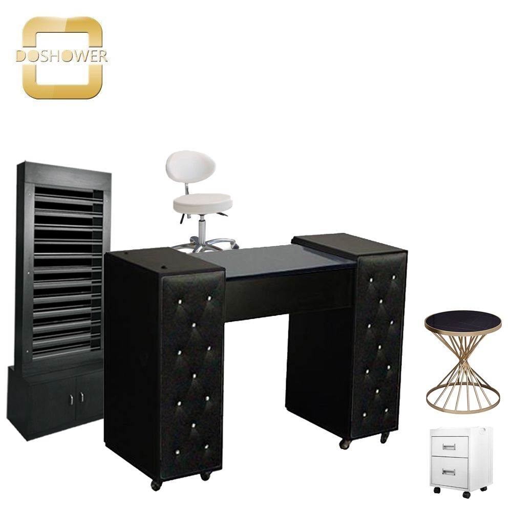 Black Modern SPA Beauty Salon Nail Manicure Table of Salon Furniture Factory
