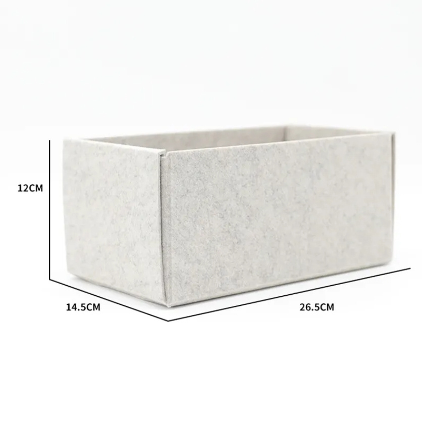 Small Storage Basket for Organizing Collapsible Felt Fabric Basket for Nursery, Decorative Basket for Gifts Empty