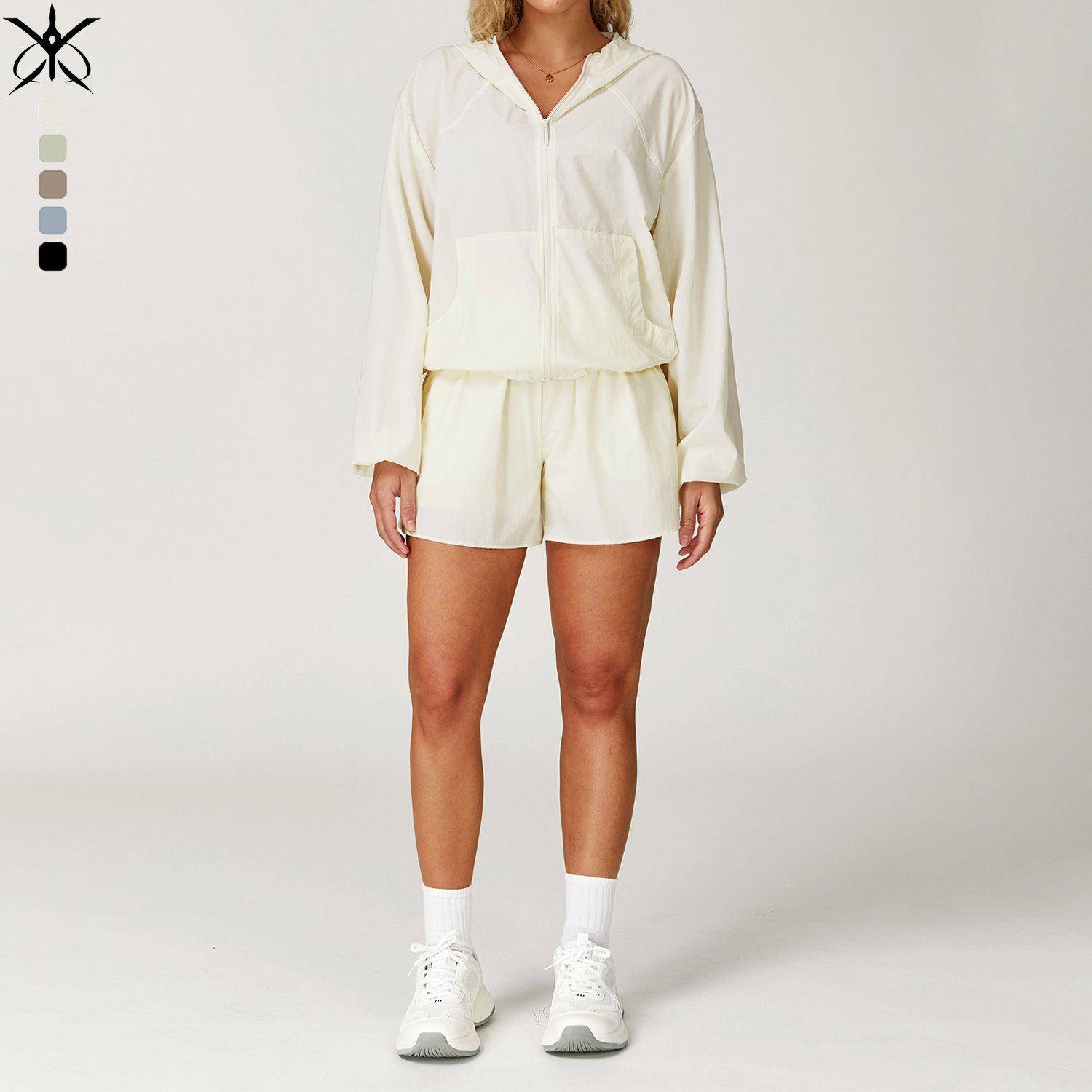 Versatile Quick-Drying Sun Protection Jacket and Shorts Combo