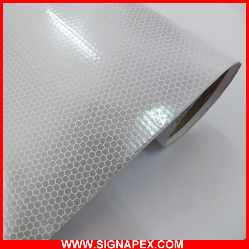 Signapex Wholesale 370GSM-510GSM High Quality White Honeycomb Reflective Banner Roll