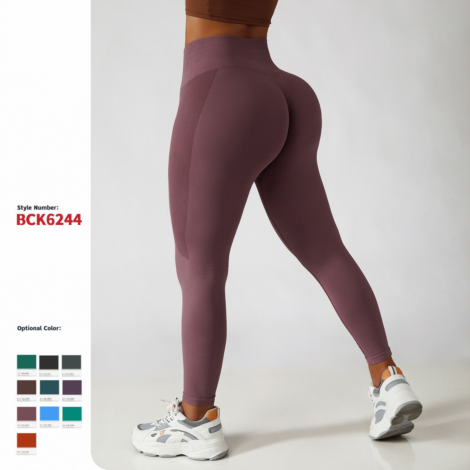 Bck6244 Women High Waist Hip Lifting Yoga Pants Fast Drying Leggings Running Fitness Pants