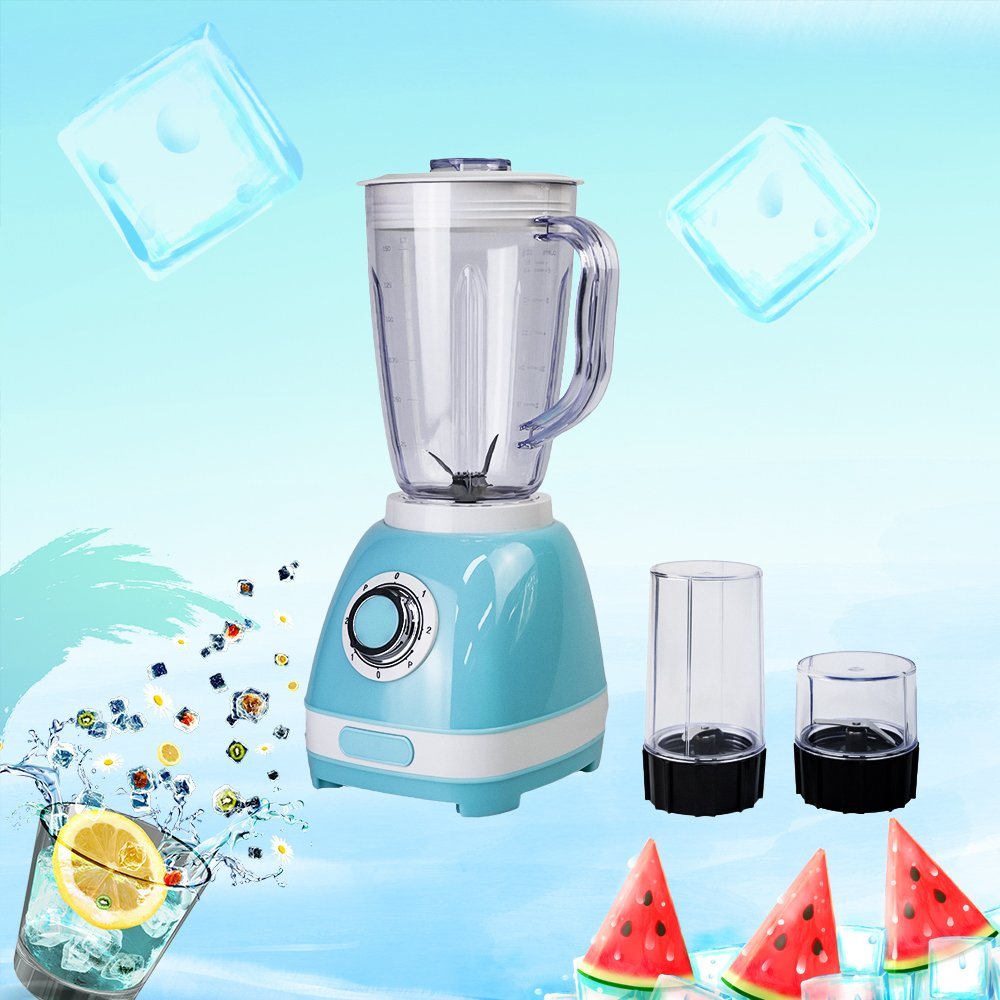 350W Powerful ETL RoHS LVD CE Approved Home Appliance Blender with 4point Stainless Steel Blade, 3speeds Via Rotary Knob, Grinder, Chopper, Cord Storag