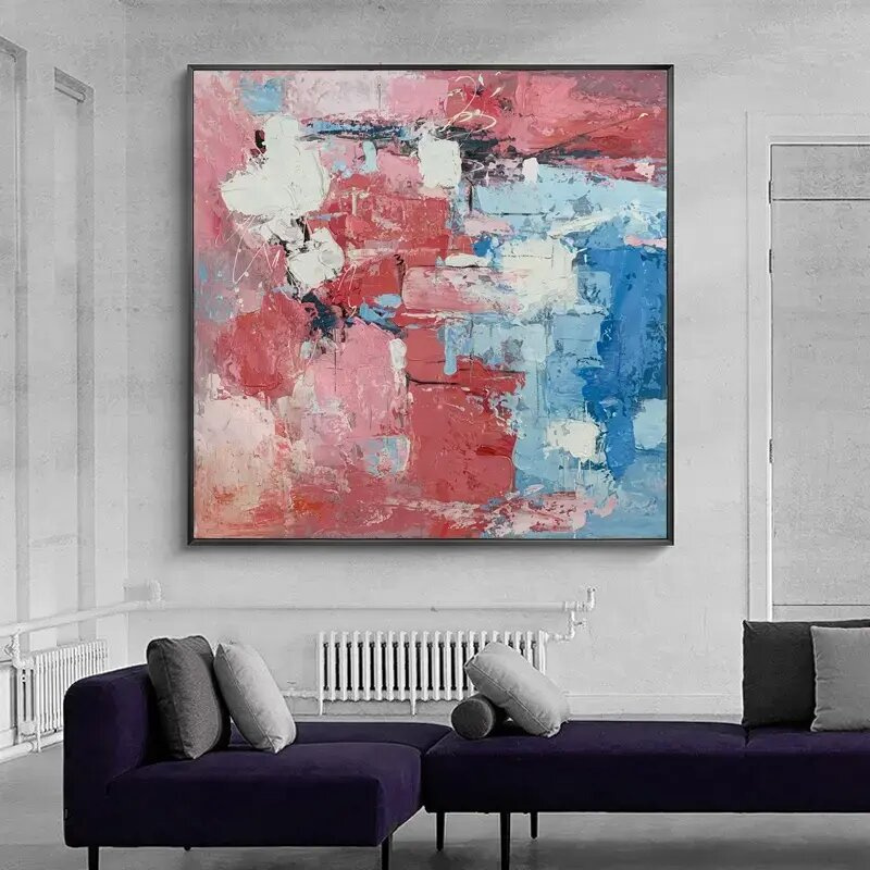 Modern Popular Hand Drawn Home Decoration Wall Art Abstract Oil Painting