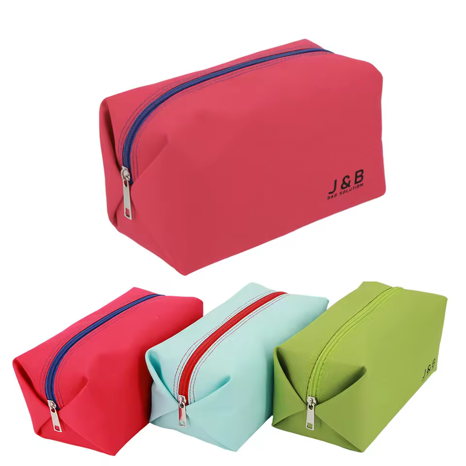 Wholesale Hot Sale Cheap Makeup Toiletry Packaging Zipper Bag With Company Logo Custom Promotional Polyester Cosmetic Gift Pouch