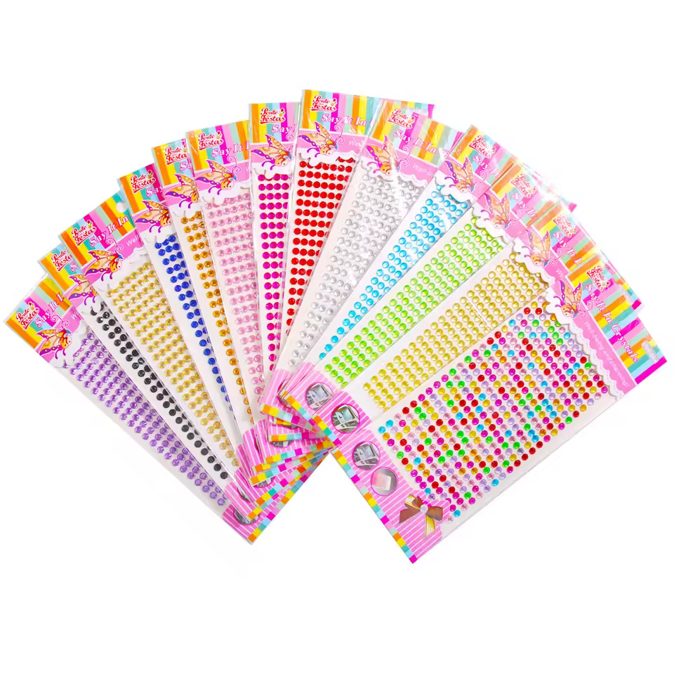 Set Of 352pcs Self-adhesive 5mm Acrylic Rhinestones Wall Paste Stickers Decorative Plane Decals For Home Decoration