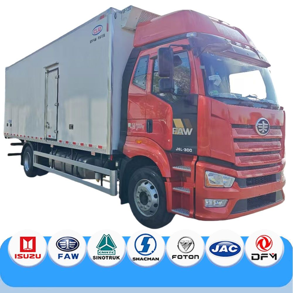 Jiefang 4X2 Refrigerated Truck Frozen Product Transport Vehicle - 26-28 Tons 55000L Dairy Product Cold Chain Vehicle