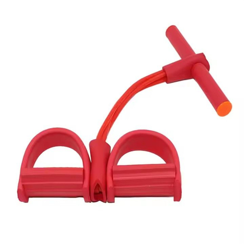 Home Yoga Sport Equipment 4 Tube Foot Tension Rope Sit-up Slimming Stomach Pedal Leg Puller