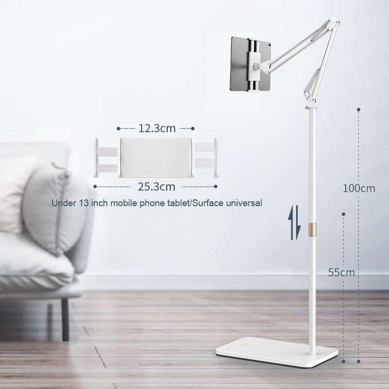New Adjustable 360 Rotating Phone And Tablet Stand Ipad Tablet Floor Stand For Bed And Home Office Use