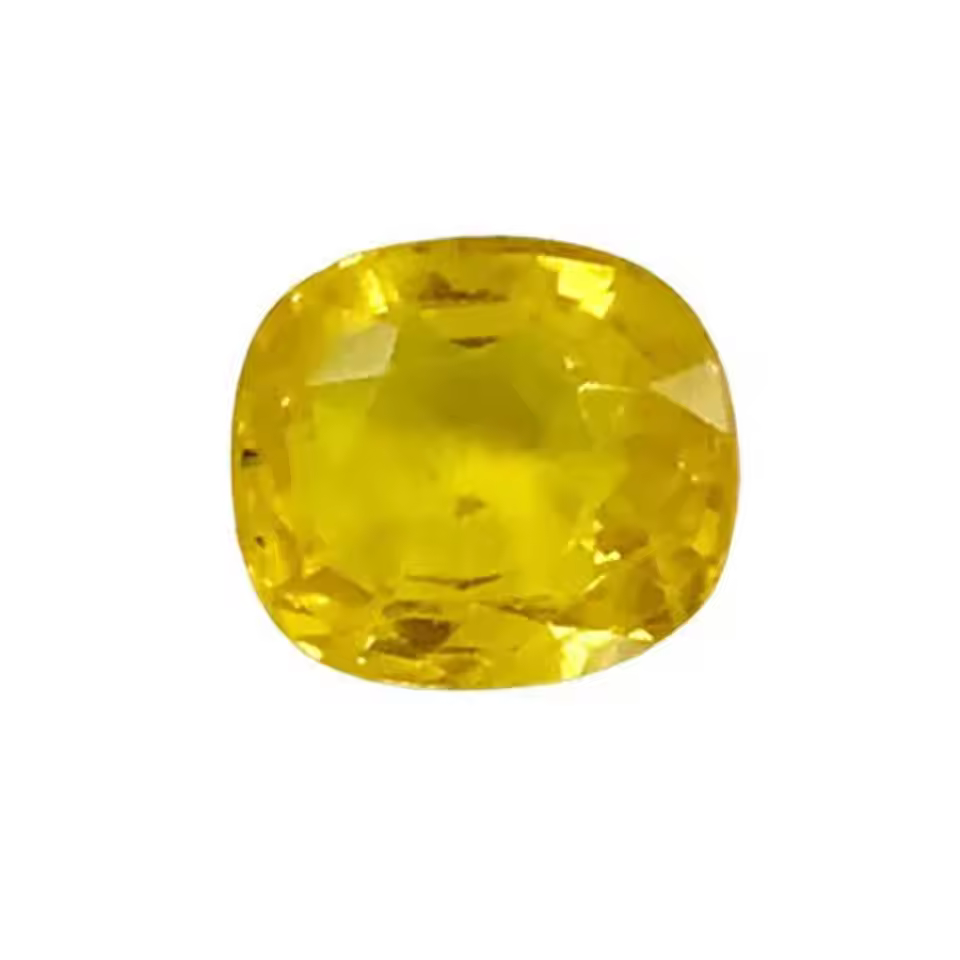 Authentic Yellow Sapphire Gemstone Untreated Natural Oval Faceted Loose Precious Stone