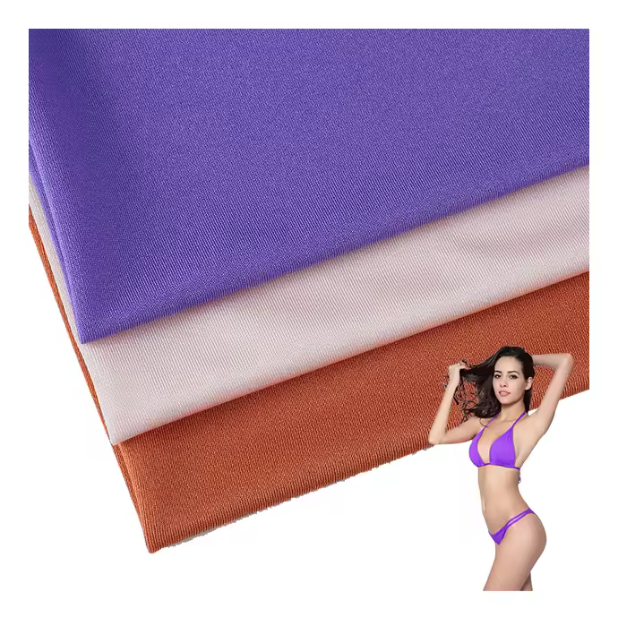 Manufacture 155g Shiny Nylon Spandex High Stretch Quick-dry Yoga Tops Sportswear Swimwear Fabric Dresses Lingerie Girls'
