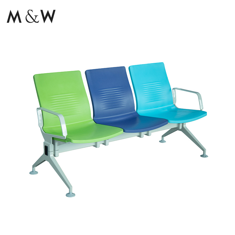 M&W Office Furniture Manufacturer 3-Seater Waiting Chair Airport Benches