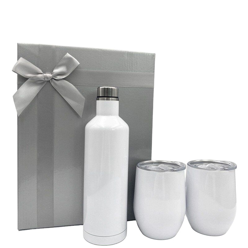 Sublimation Tumbler Wine Gift Set 500ml Stainless Steel Wine Bottle