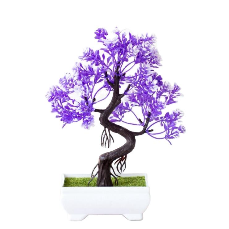 J-01 Cheap Faux Mini Potted Trees Tabletop Decor Small Artificial Bonsai For Home Office Ornament