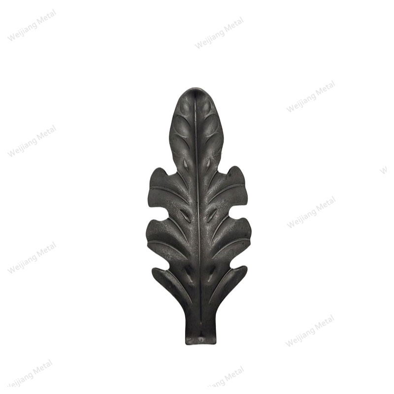 2024 New Wrought Iron Art Casting Wrought Iron Leaf Metal Fence Door Decoration