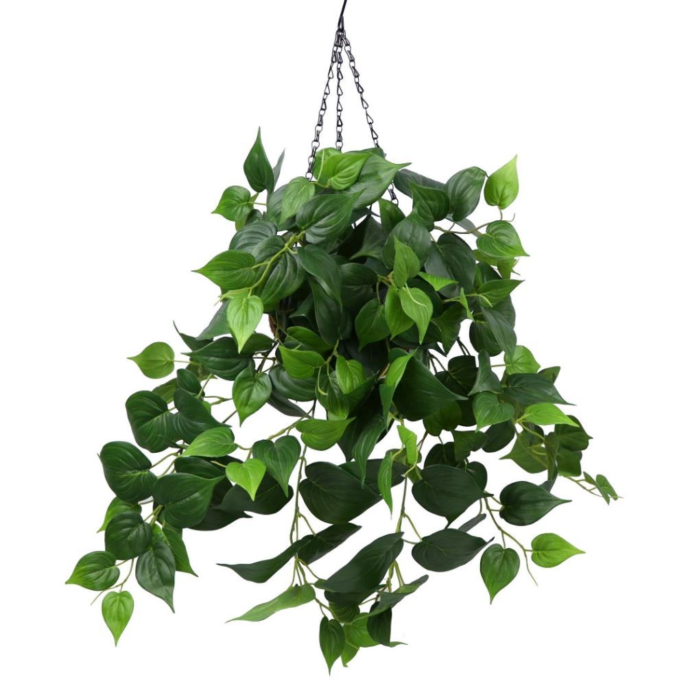 Artificial Home Outdoor Decoration Hang-Decoration Hanging Basket Faux Philo Green Plants