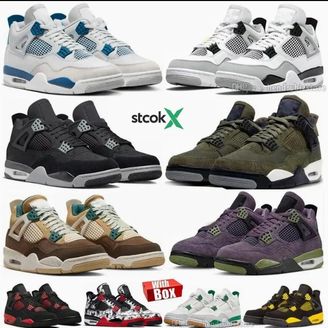 Wholesale New Aj4 Black Ca-T Men's Trendy Casual Basketball Sneakers Sports Shoes Pk Quality