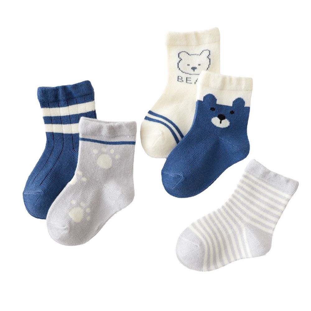 Factory Direct Wholesale New Kids Socks-Combed Cotton Cartoon Babies Crew Socks
