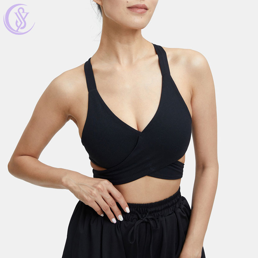 High Quality Wholesale Yoga Wear Gym Fitness Clothing Breathable Womens Leisure Crossover Sports Bra