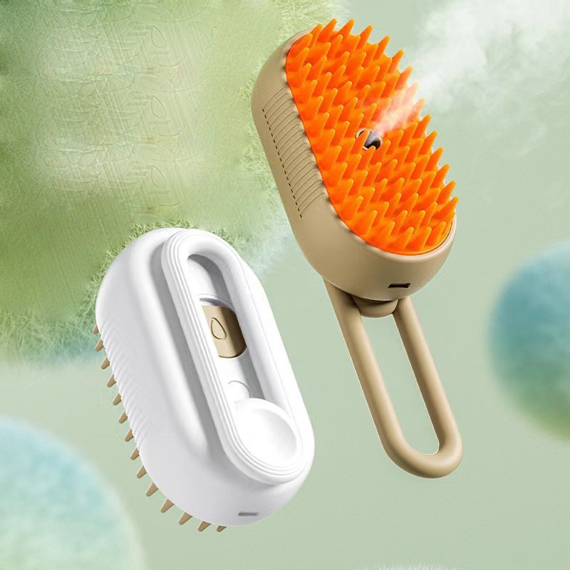 Rechargeable Pet Spray Grooming Tool Brush with Hair Removal and Massage