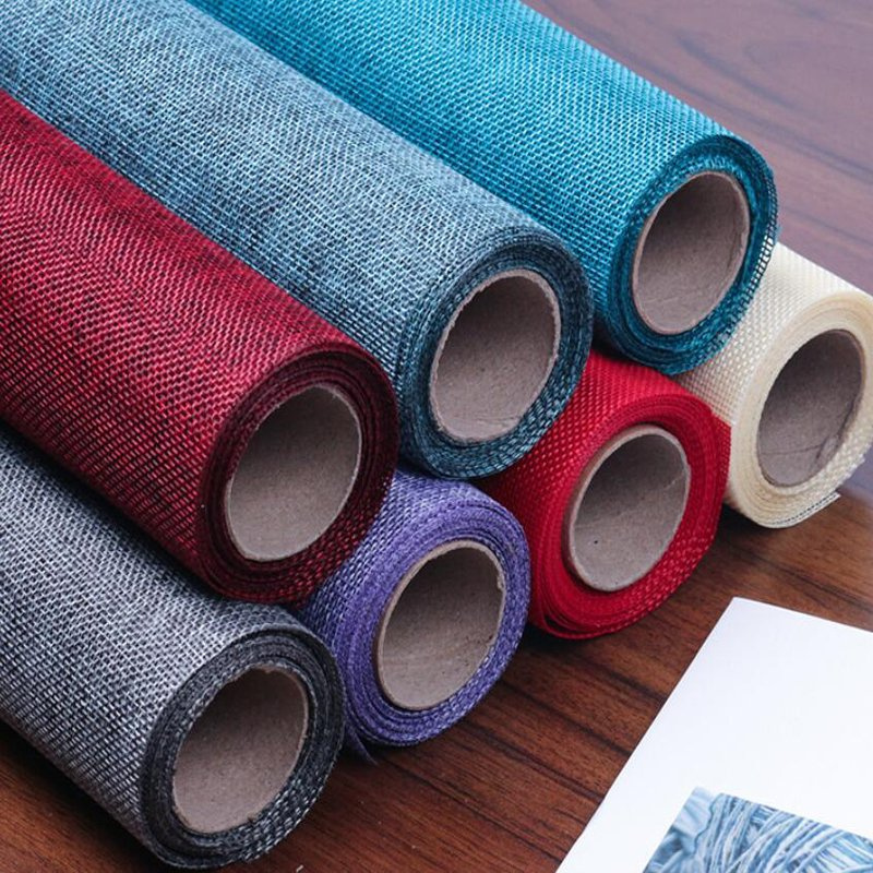 China Customize Deco Rolls Flower Packaging or Table Cloth Table Runner Decorative Cloth in Rolls Decoration Fabric Linen