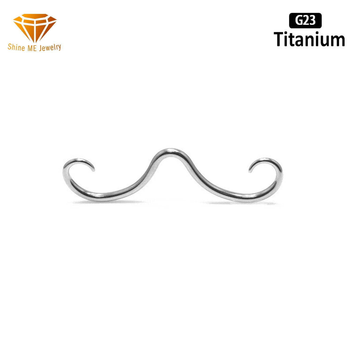 14G/16g Little Beard Nose Septum Body Piercing Jewelry Manufacturer Wholesale ASTM F136 G23 Titanium Tp0186