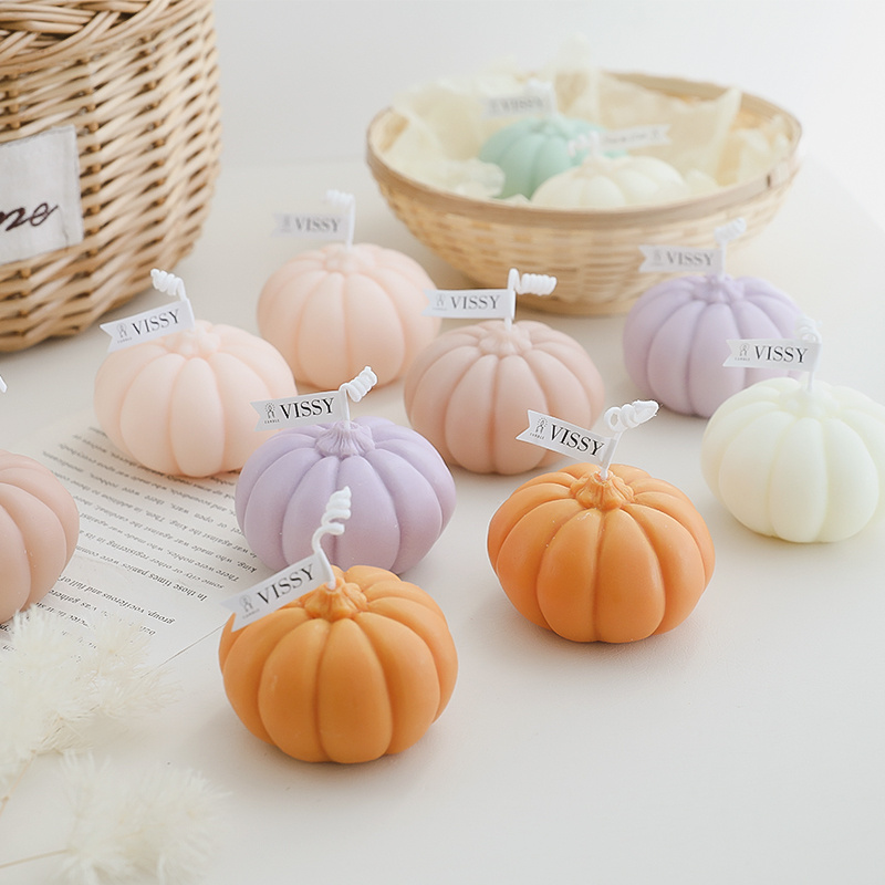 Wholesale of The Best-Selling Product-Creative Fruit-Shaped Small Candles Halloween Pumpkin Scented Candles
