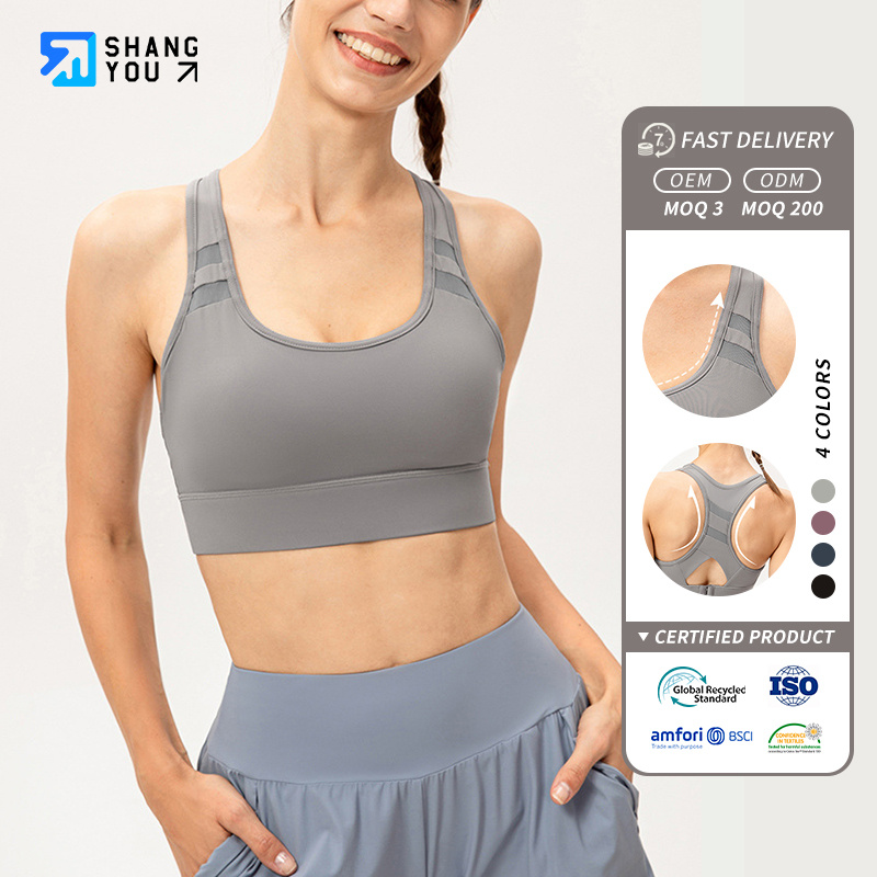 22750 New Arrival Women Back Buckle High-Intensity Sports Yoga Bra Fitness Sports Crop Tops