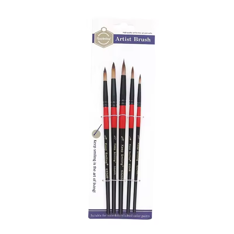 Keep Smiling 10pcs/opp Bag Nylon Hair Artist Paint Brush Set For Watercolor Brushes