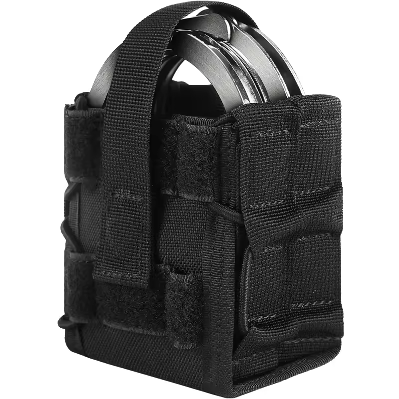 New 1000d Polymer Double Tactical Handcuffs Holster Multifunctional Professional Handcuffs Pouch In Stock
