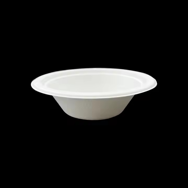 Wholesale 350ml Biodegradable Disposable Round Bowl Fast Food Lunch Salad Bowl Water-Proof Oil-Proof Bagasse 100% Biodegradable