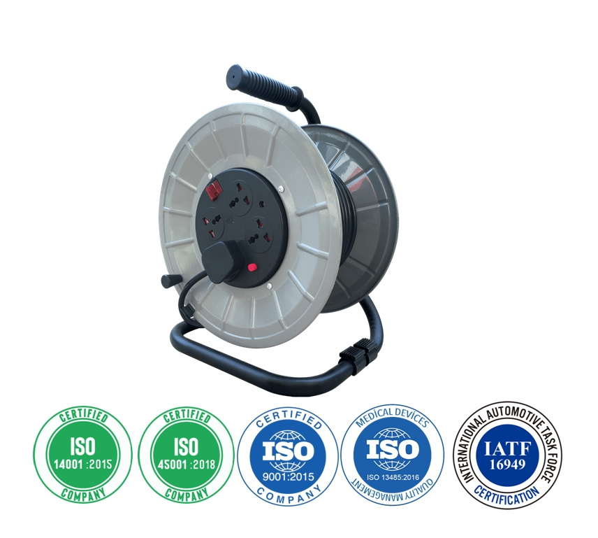Heavy Duty Cable Reel with Extension Cord Extension Cord Reel Socket