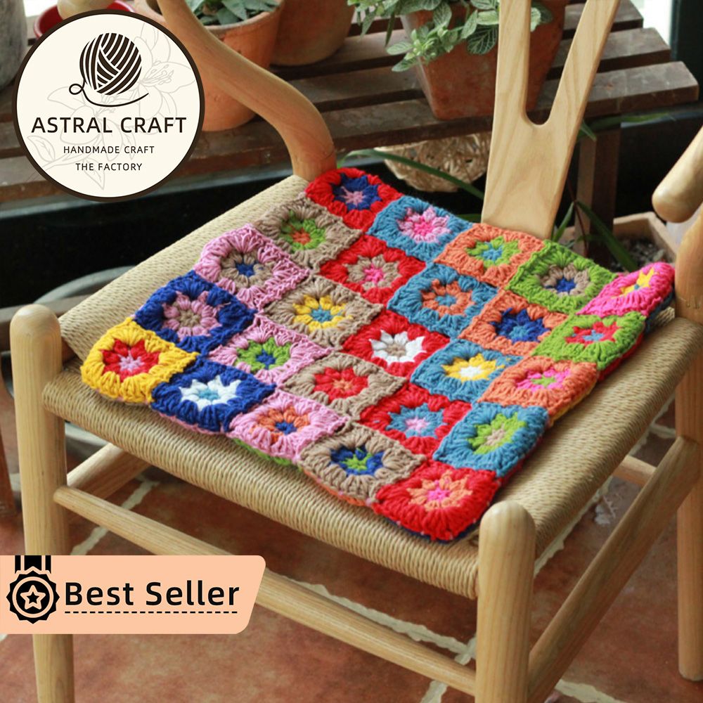 Factory Animals Home Decoration Chair Bed Seat Flower Knitted Handmade Croceht Pillow Cushion Case