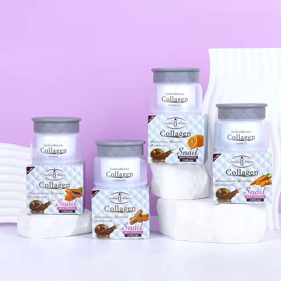 Hot Snail & Collagen Facial Cream With Turmeric And Vitamin C Papaya Brightening Skin Hydration Top Best Face Cream For Women