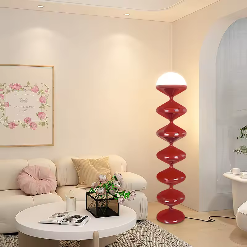 Nordic Vintage Cream Gourd Led Floor Lamp Simple Modern Design For Office Home For Cross-border Living Room Bedroom Sofa