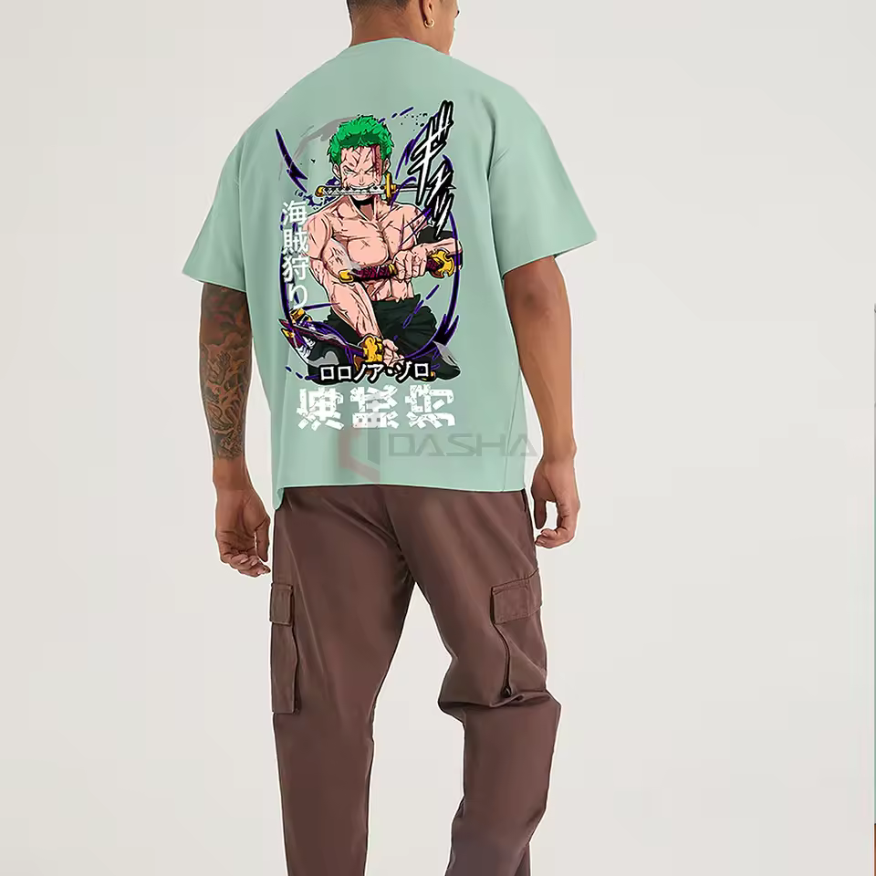 Factory Price Men Oversized T-shirt Custom Dtg Digital Print 100% Cotton Graphic Pattern Knitted Fabric Low Moq